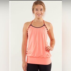 lululemon athletica Coral Halter Tank with Navy Trim